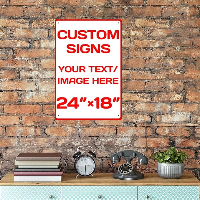 Personalized signs,Aluminum Weatherproof Metal Sign,Optional reflective, double-sided,Custom Personalized Text And picture Here,for garden, door,business,Street