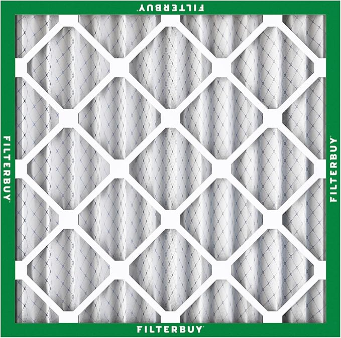Filterbuy 18x18x2 Air Filter MERV 8 (MPR 700) Dust Defense Replacement (6-Pack), Electrostatic Pleated HVAC AC Furnace Filters, Made in USA (Actual Size: 17.75 x 17.75 x 1.75)