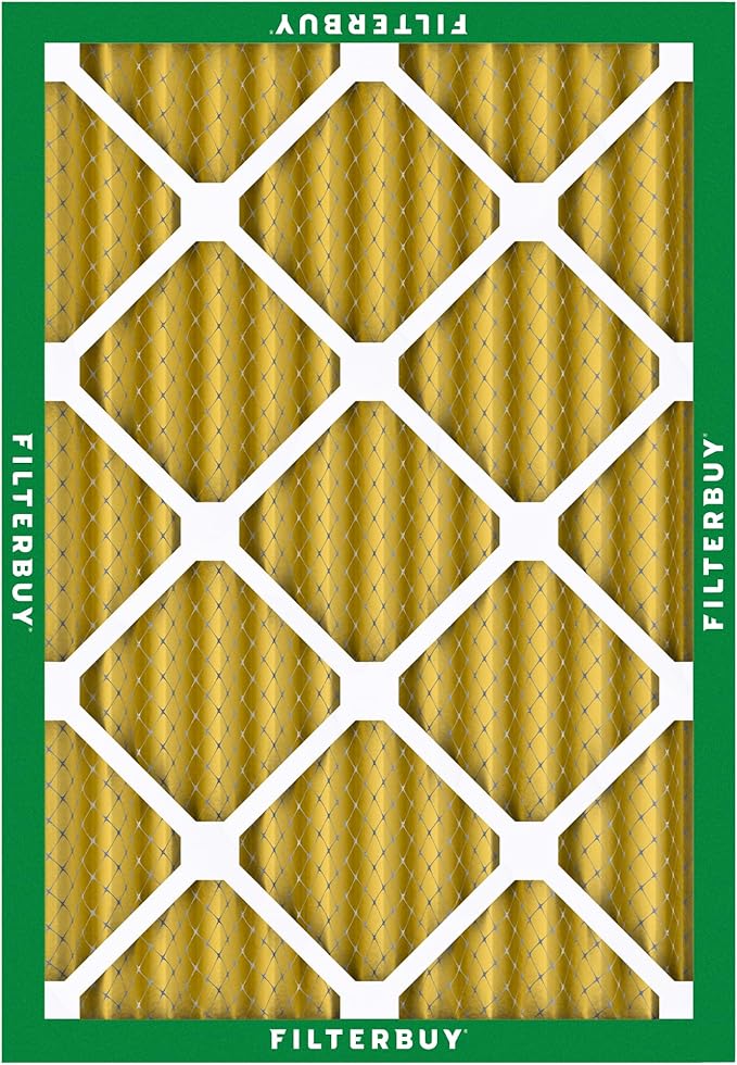 Filterbuy 16x20x2 Air Filter MERV 11 (MPR 1200) Allergen Defense Replacement (4-Pack), Electrostatic Pleated HVAC AC Furnace Filters, Made in USA (Actual Size: 15.50 x 19.50 x 1.75)