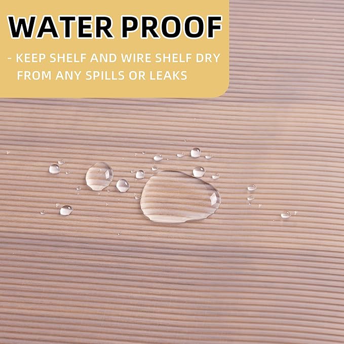 Shelf Liner Non Slip,Non Adhesive Cabinet Liner,Waterproof Drawer Liner,Food-Grade EVA Material for Kitchen Cabinets,Drawers,Refrigerators-Odorless & Easy to Cut-17 x 240 inches x 2 Rolls,Thickened