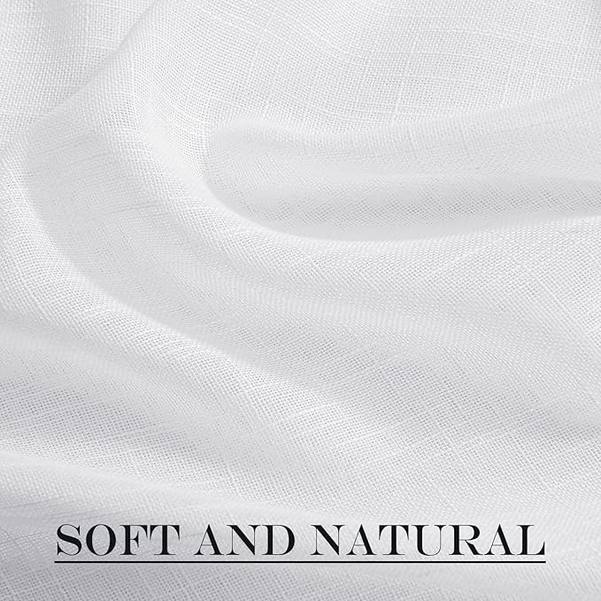 NICETOWN White Sheer Curtains for French Front Door, Short Curtains for Small Window, Sidelight Thermal Insulated Door Side Window Covering, W26 x L64, 1 Panel