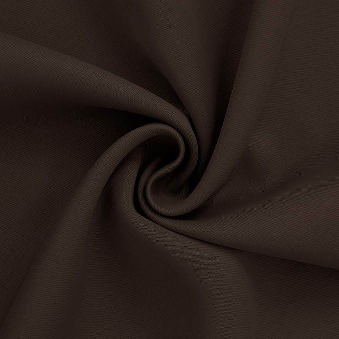 BGment Brown Blackout Curtains for Living Room - Chocolate Thermal Insulated Drapes Room Darkening Privacy Extro Long for Bedroom, 52 x 90 Inch, 2 Panels