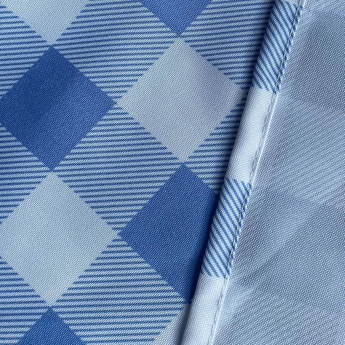 Classic Gingham Plaid Tablecloth Fabric - Rectangular 58x102 Inch Water Resistant Checked Table Cloth for Indoor/Outdoor Use - Table Cover for Kitchen, Picnics, Gardens, and Parties