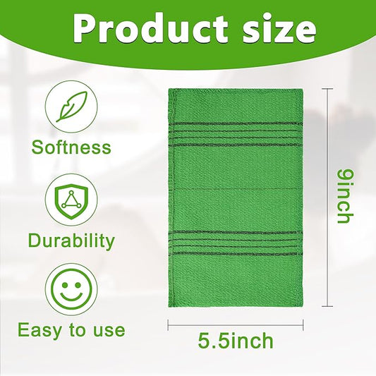 15 Pcs Korean Exfoliating Mitt, 9*5.5 in Gentle Exfoliating Korean Scrub Mitt, Large Korean Washcloth Exfoliating, Colorful Korean Body Scrubber for Cleaning Skin, Reducing Dirt and Grease (5 Colors)