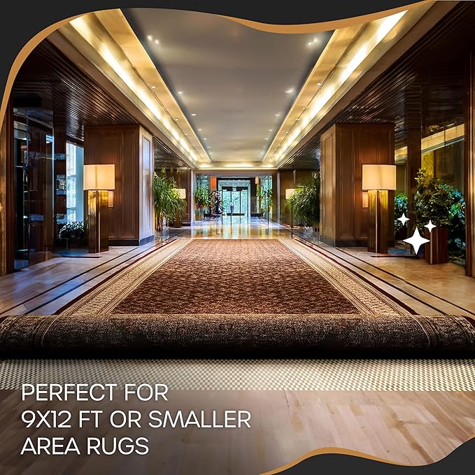 Nevlers 9'x12' White Rug Gripper for Hardwood Floors & Other Surfaces | PVC Carpet Pad | Open Weave Rug Pad Non Slip Design | Customizable Non Slip Rug Pads | Anti Skid Rug Gripper & Carpet Gripper
