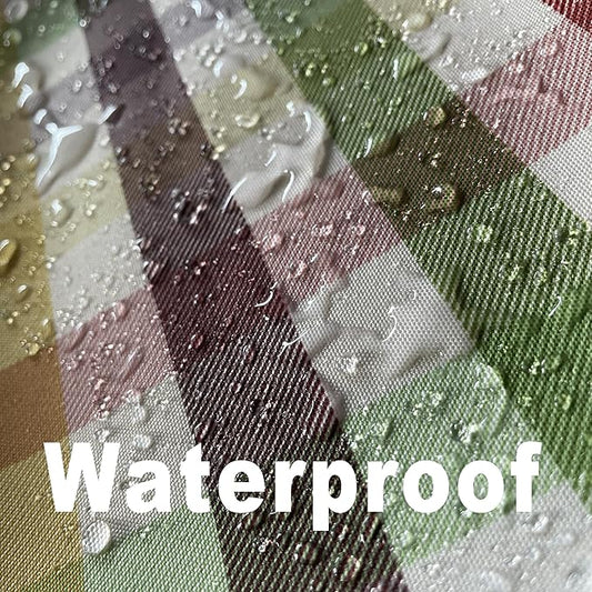 Waterproof Checkered Tablecloth Fabric - Rectangle 58x84 Inch Christmas Thanksgiving Day Table Cloth for Indoor/Outdoor Use - Harvest Table Cover for Kitchen,BBQs,Parties