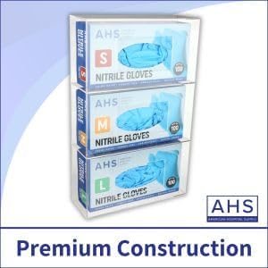 AMERICAN HOSPITAL SUPPLY Wall-Mount Triple Glove Dispenser | Clear Acrylic Glove Box Holder with Individual Compartments | Triple Layer | 17x11x5 in | Gloves Sold Separately