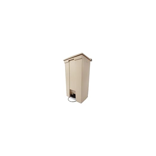 Rubbermaid Commercial Products Legacy Step-On Plastic Trash Can/Container, 23-Gallon, Beige, Hands-Free Garbage Can for Medical Waste in Hospitals/Lab/Emergency/Patient Rooms