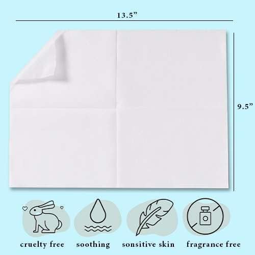 Disposable Dry Wipes, 200 Pack – Ultra Soft Non-Moistened Cleansing Cloths for Adults, Incontinence, Baby Care, Makeup Removal – 9.5" x 13.5" - Hospital Grade, Durable – by ProHeal