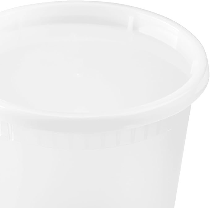 Karat [24oz - 240 ct] Clear PP Injection Molded Round Deli Containers with Lids (FP-IMDC24-PP