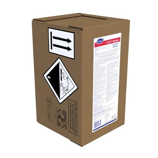 Diversey 5756026 J-512 Sanitizer, No Rinse Food Contact Surface Sanitizer of Utensils, Use in Commercial 3-Sink Handwashing, Red Liquid, Unscented, Concentrate 1.5-Gallon