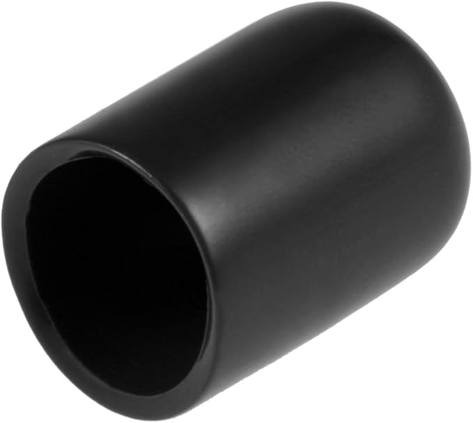 uxcell 20pcs Rubber End Caps 11mm ID Vinyl Round Tube Bolt Cap Cover Thread Protectors Black