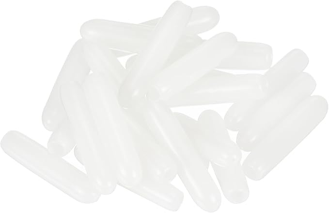 uxcell 20pcs Rubber End Caps 1.8mm ID Vinyl Round Tube Bolt Cap Cover Thread Protectors White