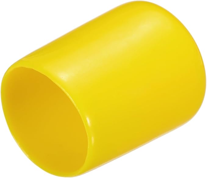 uxcell 20pcs Rubber End Caps 19mm(3/4") ID Vinyl PVC Round Tube Bolt Cap Cover Screw Thread Protectors Yellow