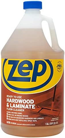 Zep Industrial Hardwood and Laminate Floor Cleaner - 1 Gallon - ZUHLF128 - Removes Spots, Stains and Scuffs. Cleans and Restores Shine