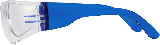 BISON LIFE Safety Glasses - Scratch Resistant Wrap Around Eyewear, Polycarbonate ANSI Z87.1 Impact Resistant Lens