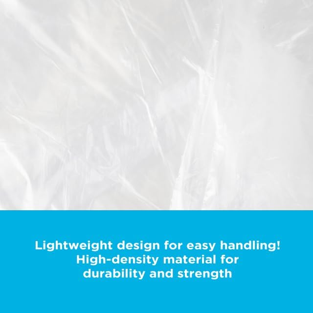 12-16 Gallon Trash Bags, Bulk Pack of 1000 High Density 6 Micron Clear Trash Bags, Lightweight Trash for Small Wastebaskets - 20 Rolls with 50 Per Roll