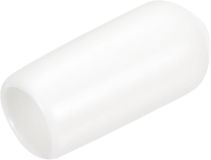 uxcell 20pcs Rubber End Caps 6.5mm ID Vinyl Round End Cap Cover Screw Thread Protectors White
