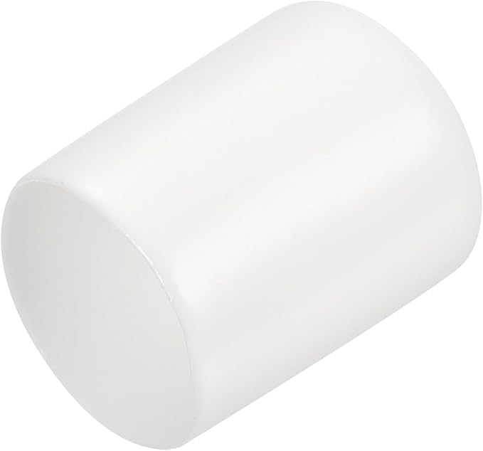 uxcell 20pcs Rubber End Caps 15mm ID Vinyl Round End Cap Cover Screw Thread Protectors White