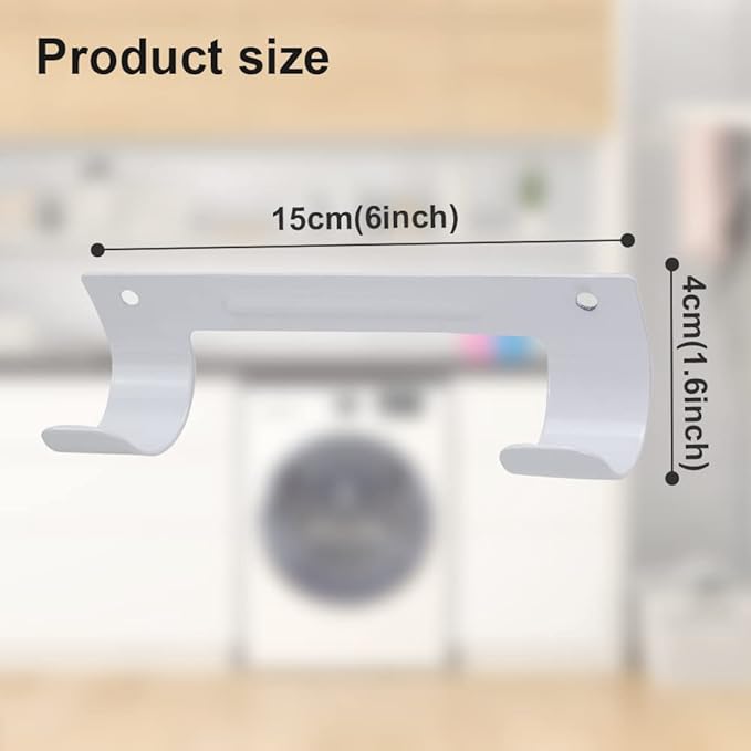 Ironing Board Hanger Wall Mount Ironing Board Holder Organizer Wall Rack for Laundry Rooms Storage Rack Hanging Shelf Hanger (White-2 PCS)