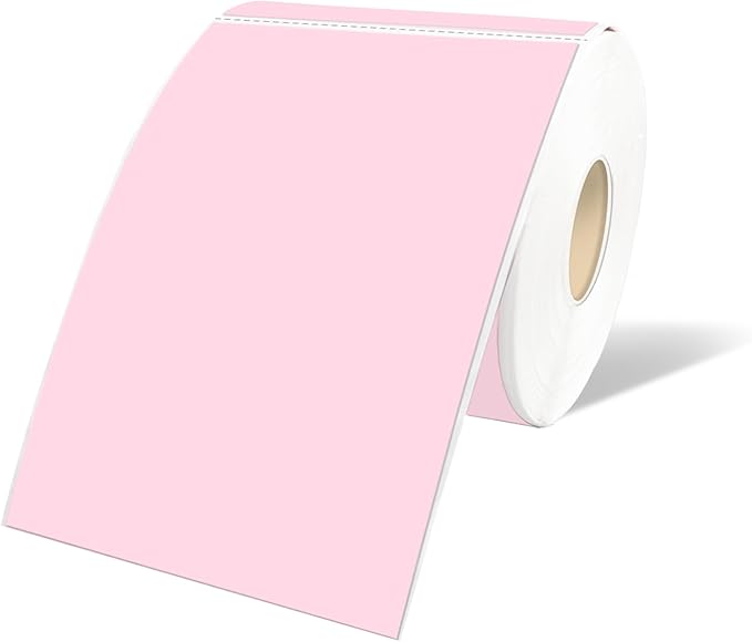 STARLIBOO 3"X5" Rectangle Color Coding Labels, Removable Square Label Inventory Stickers, Permanent Warehouse Moving Box Square Label (250Labels, Pink)