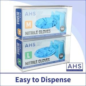 AMERICAN HOSPITAL SUPPLY Wall-Mount Triple Glove Dispenser | Clear Acrylic Glove Box Holder with Individual Compartments | Triple Layer | 17x11x5 in | Gloves Sold Separately