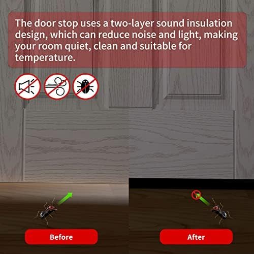 Door Draft Stopper, 39” Length Cuttable Weather Stripping Door Seal, Strong Adhesive Door Sweep for Exterior and Interior Doors (2, Brown)
