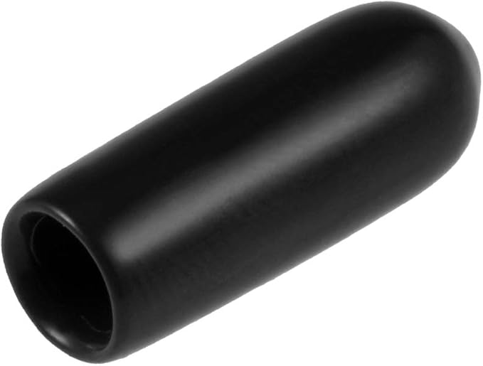 uxcell 20pcs Rubber End Caps 4mm ID Vinyl Round Tube Bolt Cap Cover Thread Protectors Black