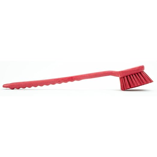 SPARTA 40501EC05 Plastic Large Scrub Brush, Kitchen Brush, Utility Brush With Long Handle For Cleaning, 20 Inches, Red, (Pack of 6)
