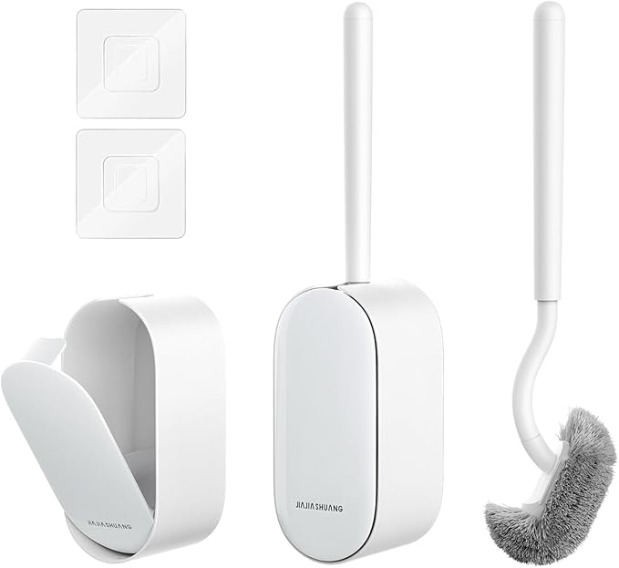 Bathroom Toilet Brush, OSCIOSS Toilet Cleaner Brush [2 Pack] with Ergonomic Design, Compact Size, Durable Bristles, Wall Mounted RV Toilet Brush for Bathroom Cleaning