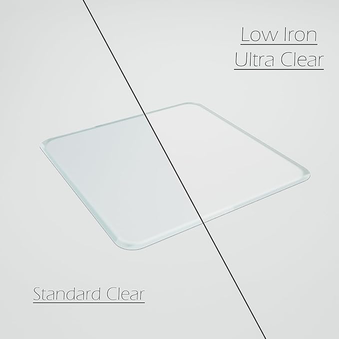 Glass Chair Mat with Exclusive Beveled Edge by Clearly Innovative 1/4” Thick Ultra-Clear Glass, Protect Your Home or Office Floor, Hardwood or Carpet (STARPHIRE, 36" by 46")
