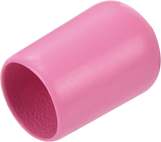 uxcell 20pcs Rubber End Caps 9mm(3/8 inch) ID Vinyl PVC Round Tube Bolt Cap Cover Screw Thread Protectors Pink