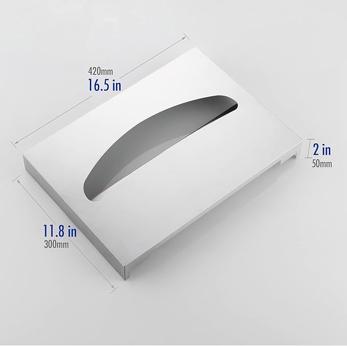 Toilet Seat Cover Dispenser Wall Mounted SUS 304 Stainless Steel Brushed