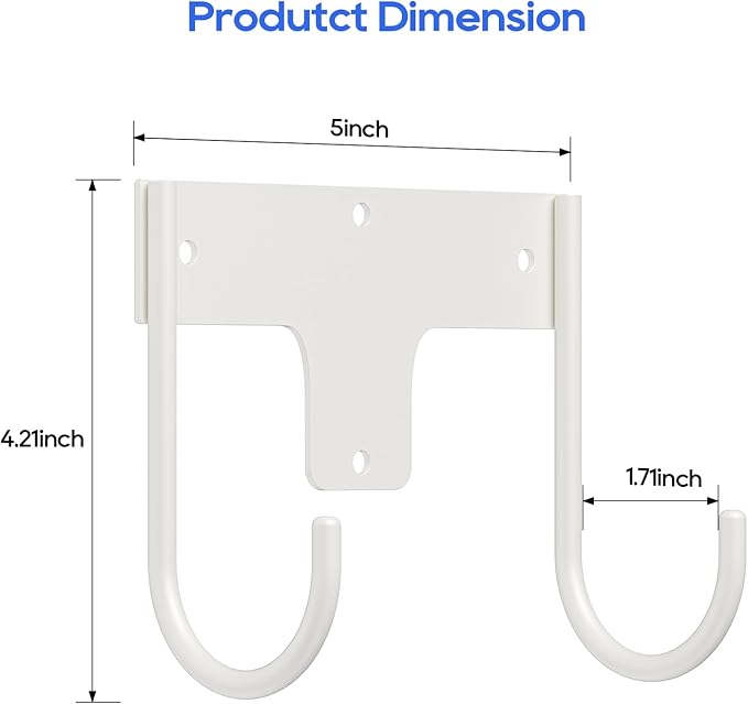 ORLESS Ironing Board Holder Wall Mount, Ironing Board Hanger, Ironing Board Holder, Iron Board Hook Wall Mount, for Laundry Rooms 5 Inch