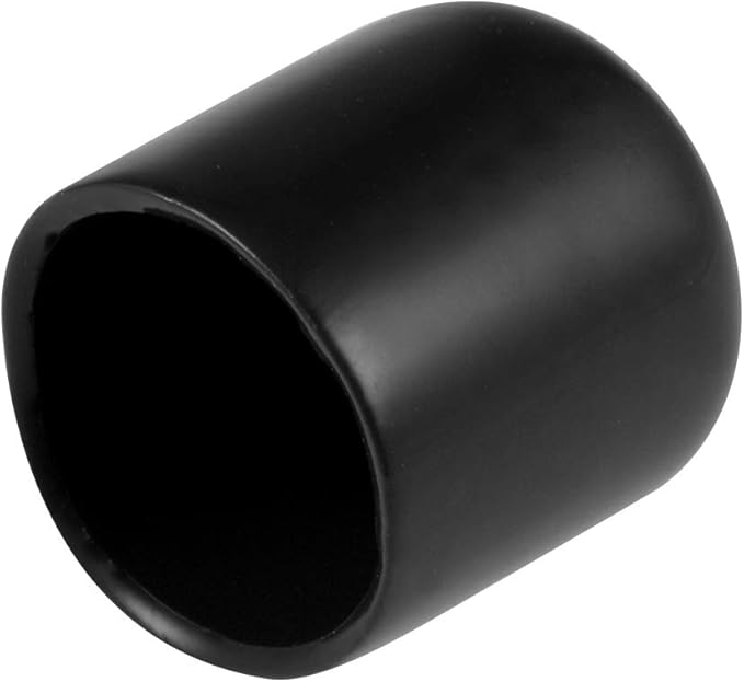 uxcell 20pcs Rubber End Caps 16mm ID Vinyl Round Tube Bolt Cap Cover Thread Protectors Black