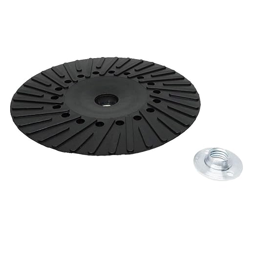 Benchmark Abrasives 7 Inch Sanding Disc Backing Pads, Resin Fiber Disc Polishing Pad for Grinding, Sanding, Stripping on Wood, Metal, 7/8" Arbor - Angle Grinder Attachments - Grinder Sanding Pad
