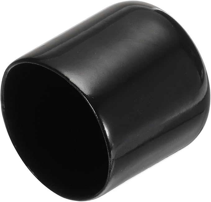 uxcell 20pcs Rubber End Caps 33mm ID Vinyl PVC Round Tube Bolt Cap Cover Screw Thread Protectors Black