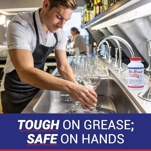 Nu-Foam Sanitizing Tablets for Bar Glassware – Superior Rinse Aid - Hand Washing Bar, Tavern, Brewery Supplies - Spotless Serving Glasses -2 Pack 200 Tablets - Makes 1,200 Quarts Sanitizing Solution