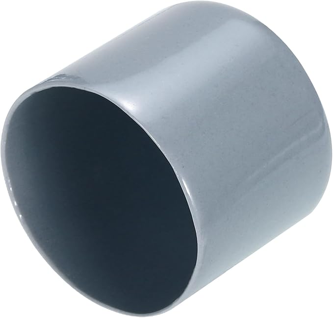 uxcell 20pcs Rubber End Caps 35mm ID Vinyl PVC Round Tube Bolt Cap Cover Screw Thread Protectors Grey
