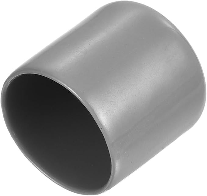 uxcell 20pcs Rubber End Caps Protective Caps 26mm ID Vinyl PVC Round Tube Bolt Cap Cover Screw Thread Protectors, Light Grey