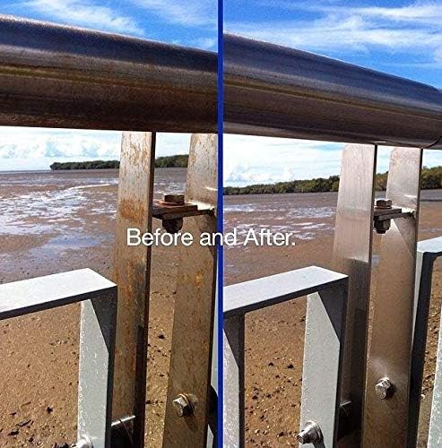 Heavy-Duty Rust Stain Remover for Metal Surfaces Including Stainless Steel. Our Industrial Use Metal Cleaner and Stainless Steel Rust Remover Gel Needs No Scrubbing, Simply Apply and Rinse off (4 oz)