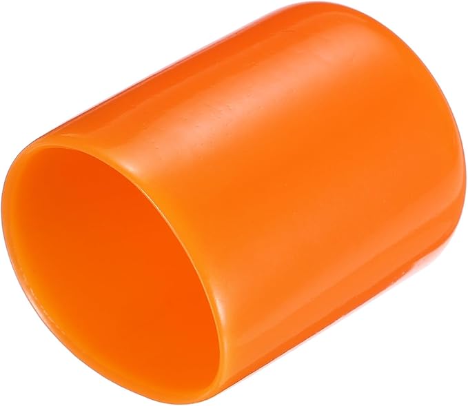 uxcell 20pcs Rubber End Caps 19mm(3/4") ID Vinyl PVC Round Tube Bolt Cap Cover Screw Thread Protectors,Orange