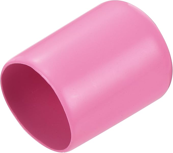 uxcell 20pcs Rubber End Caps 19mm(3/4 inch) ID Vinyl PVC Round Tube Bolt Cap Cover Screw Thread Protectors Pink