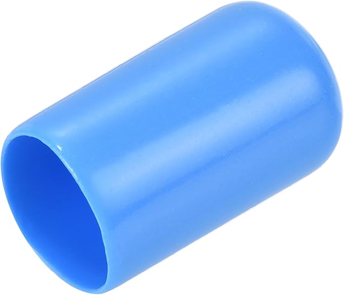 uxcell 20pcs Rubber End Caps 12mm(1/2 inch) ID Vinyl Round Tube Bolt Cap Cover Screw Thread Protectors Light Blue