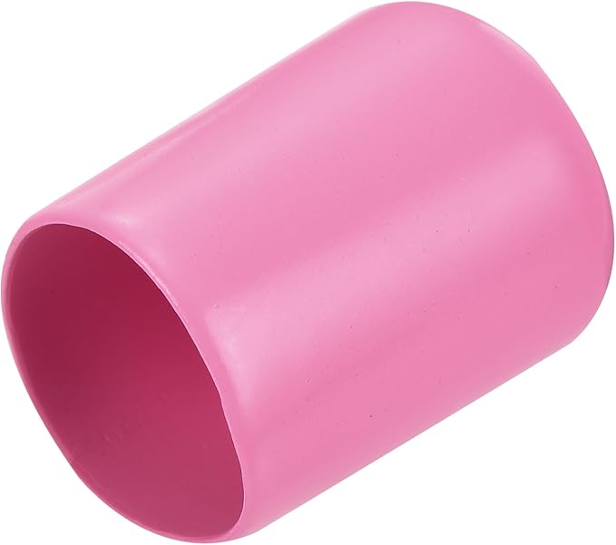 uxcell 20pcs Rubber End Caps 18mm ID Vinyl PVC Round Tube Bolt Cap Cover Screw Thread Protectors Pink