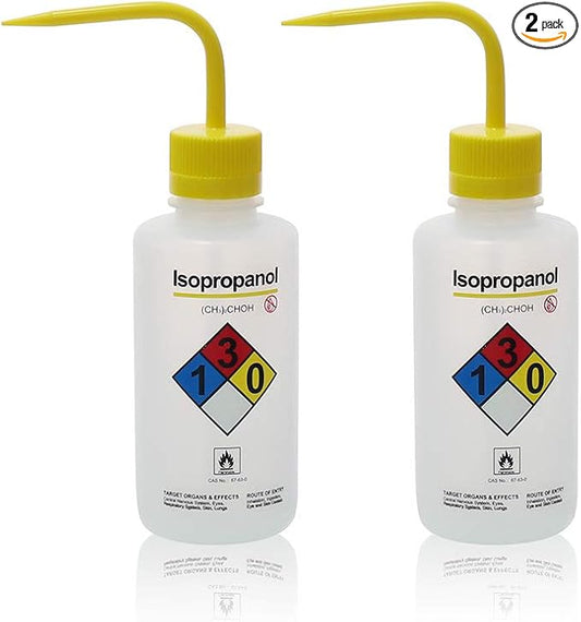 2pcs of Safety Wash Bottles, Vol.500ml 17oz, Isopropanol Wash Bottle, LDPE Material, LVM003