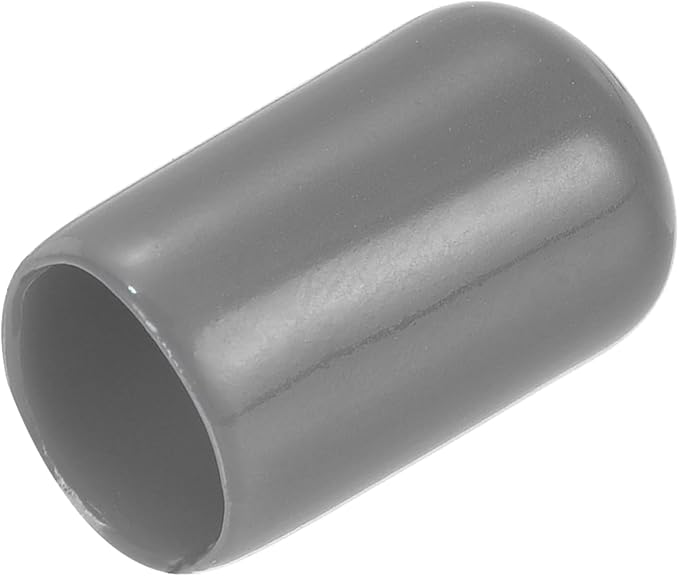 uxcell 20pcs Rubber End Caps 9mm(3/8") ID Vinyl PVC Round Tube Bolt Cap Cover Screw Thread Protectors Dark Grey