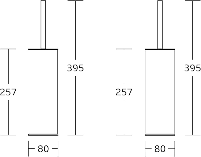 Toilet Brush and Holder Set Brushed Nickel Stainless Steel, 304 Heavy Duty Round Toilet Brush Set – Rust Resistant, Long Handle, Replacement Heads, Floor Standing Bathroom Toilet Cleaning