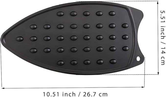 2 Pcs Silicone Iron Rest Pad, Silicone Iron Rest Pads, Silicone Iron Rest Pads Multipurpose Iron Hot Resistant Mat for Flat Irons, Ironing Board-Black