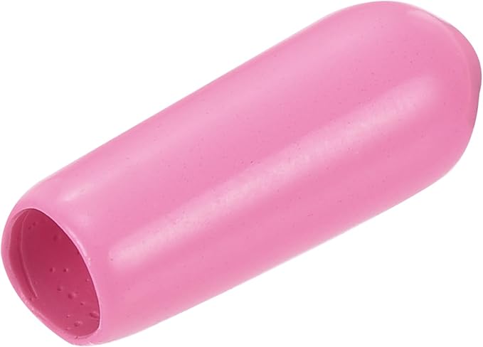 uxcell 20pcs Rubber End Caps 5mm(3/16 inch) ID Vinyl PVC Round Tube Bolt Cap Cover Screw Thread Protectors Pink